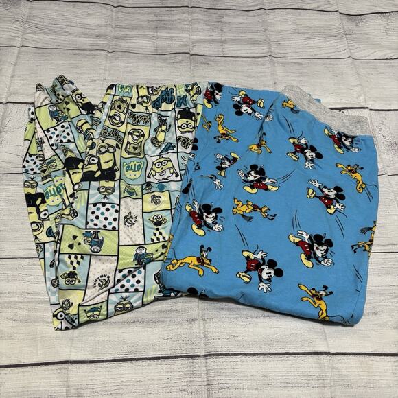 Disney Mickey & Friends Minions Womens Size Large Pajama Lounge Pants Sleepwear - Picture 1 of 16